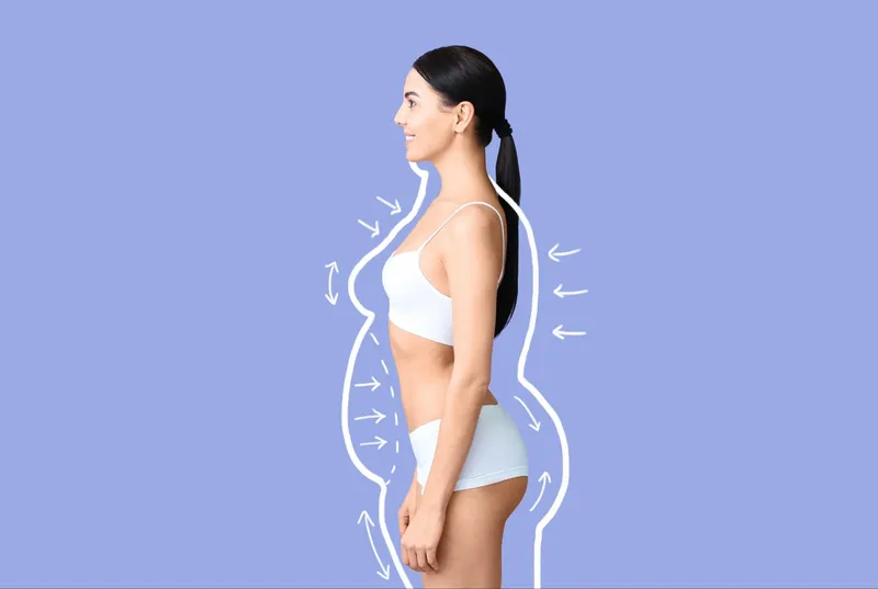 Woman shrinking in size