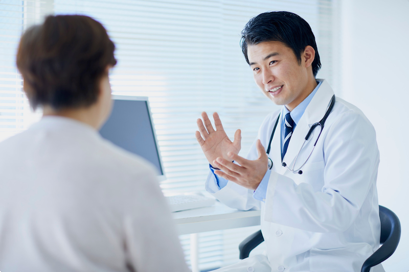 Doctor talking to a patient
