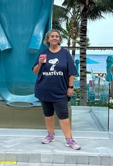 Christina lost 100 lbs — before