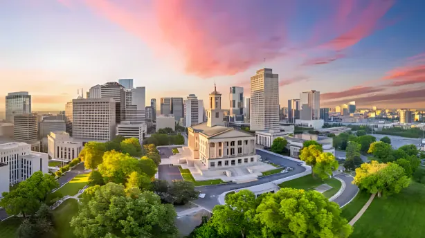 Nashville, Tennessee, USA skyline at dawn