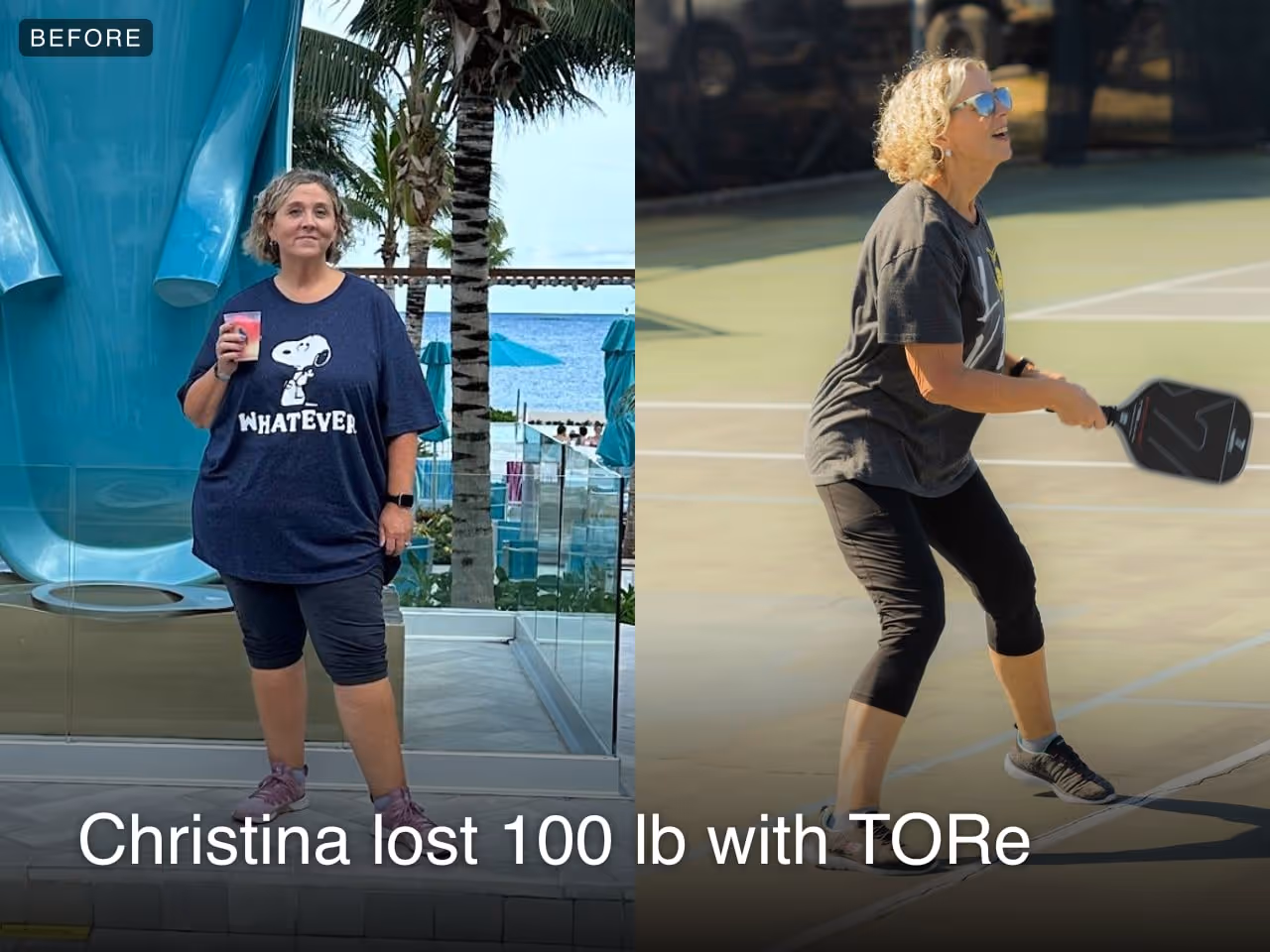 Christina before and after