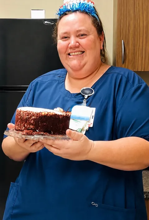 Heather before ESG Stomach Tightening