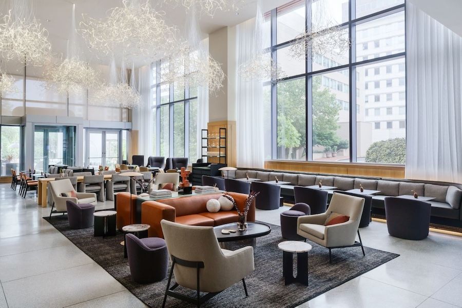 Lobby area of AC Hotel Bethesda Downtown