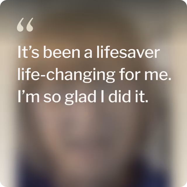 Quote from Doreen, an ESG Stomach Tightening® patient